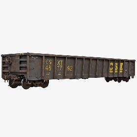Coal Gondola Open Top Car E534 3D